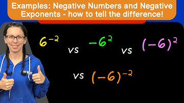 Examples: Negative Exponents and Negative Numbers