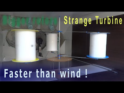 Bigger rotors, Magnus effect vertical axis wind turbine, Faster than the wind !