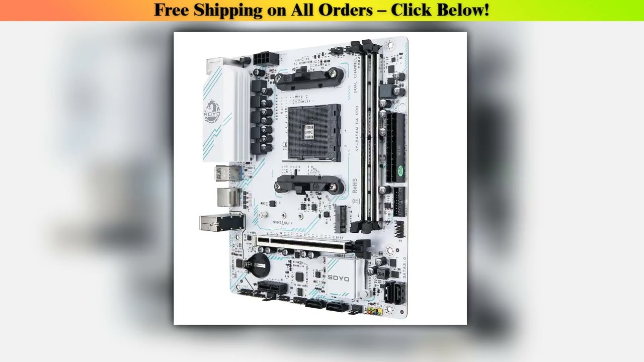 SOYO AMD B450M Game Motherboard DDR4 Memory AM4 Mainboard M.2 NVME Desktop Computer components