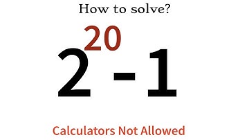 A Nice Olympiad Mathematics Solving Without Calculator...2^20-1