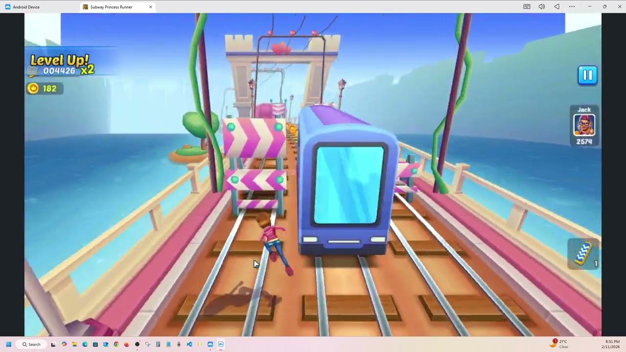 this is how I play subway princess runner in my pc