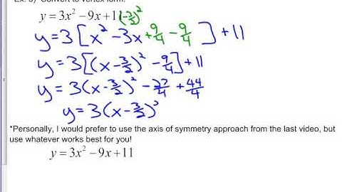 Math 521B Chapter 3 Key Concepts (Quadratic Functions) Part 2