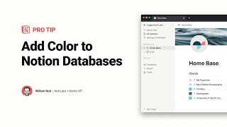 Notion Quick Tip: Add Color to Databases - YouTube