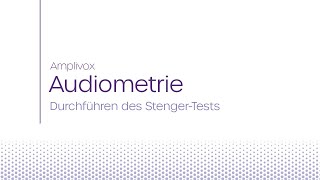 Amplivox | Durchführen des Stenger-Tests