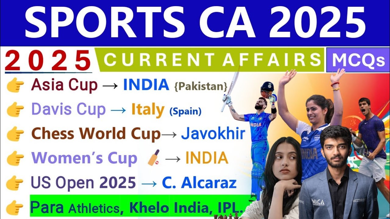 SPORTS CURRENT AFFAIRS 2025 | IMPORTANT SPORTS CURRENT AFFAIRS 2025 ...