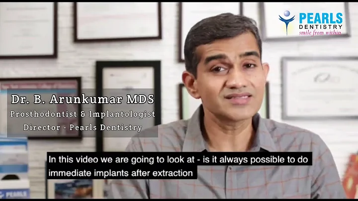 Immediate Implants following tooth extraction | Pearls Dentistry | Dr.Arunkumar