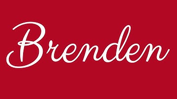 Learn how to Sign the Name Brenden Stylishly in Cursive Writing