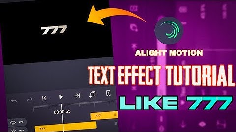 Text Effect Like 777 in Android & iOS | Alight Motion Basic Tutorial ❤️🔥
