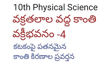 10th Physical Science - వక్రతలాల వద్ద కాంతి వక్రీభవనం -4 -Refraction of Light at Curved Surfaces -4