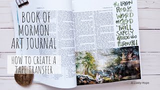 Book of Mormon Journal: tape transfer + watercolor lettering