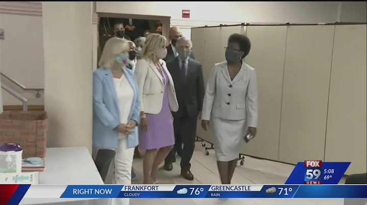 Jill Biden, Dr. Fauci visit vaccination site