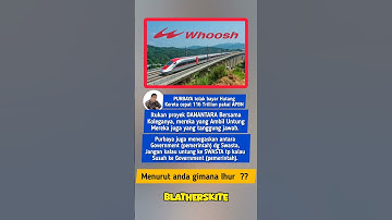 Purbaya tolak bayar Hutang kereta cepat pakai APBN