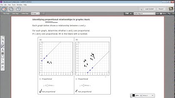 Identifying proportional relationships in graphs - basic