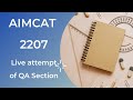 T.I.M.E.| AIMCAT 2207 | Live Attempt | CAT 2022 | Quantitative Aptitude Section