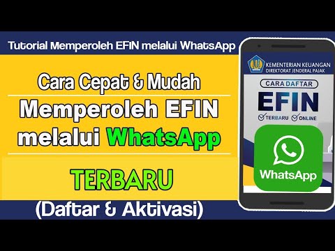 Daftar EFIN lewat WhatsApp, Cara Daftar EFIN Online