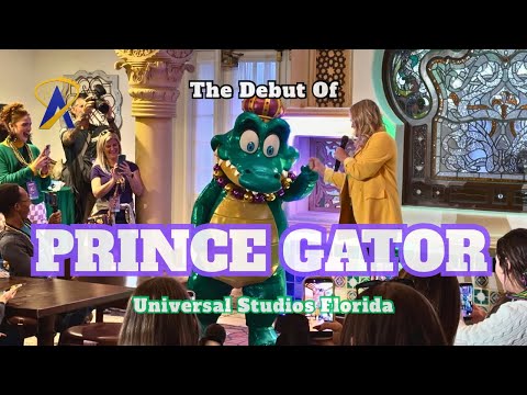 Prince Gator Makes His Debut at Universal Mardi Gras