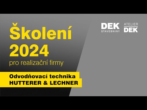 Školení realizačních firem 2024 - Odvodňovací technika HUTTERER & LECHNER