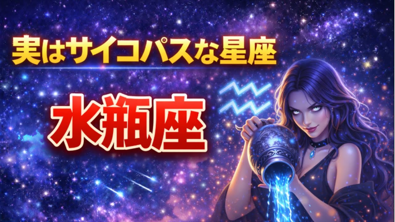 【みずがめ座】実はサイコパス傾向がある星座　水瓶座