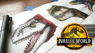 Drawing Jurassic World Dominion theme| New dinosaurus! screenshot 1