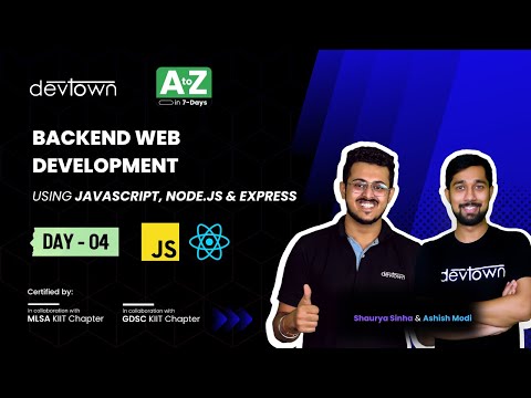 [LIVE] DAY 04 - Backend Web Development using JavaScript, Node.js & Express | COMPLETE in 7 - Days