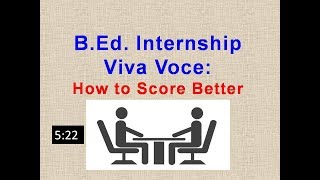 B. Ed. III Sem. Internship Viva Voce