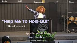 ' Help me to hold out"