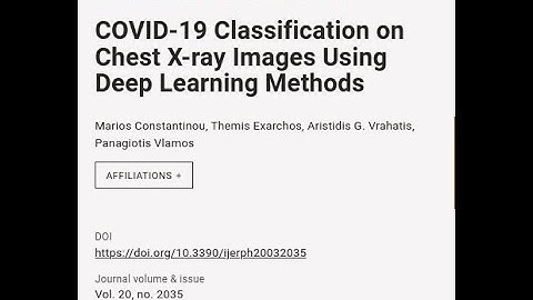 COVID-19 Classification on Chest X-ray Images Using Deep Learning Methods | RTCL.TV