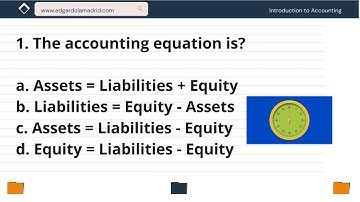 BA Quiz 3 - Basics of Accounting Quiz / Theories / Accounting Equation Exam