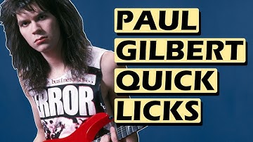 4 x Paul Gilbert STRING SKIP ARPEGGIOS & Signature Licks With Tab