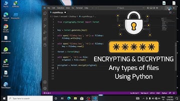 Coding Encrypting and Decrypting program with Python #encryptingfile #python