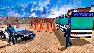【GAME】| 🎮ตำรวจขับรถไล่จับโจร ส่งขึ้นรถบัส เครื่องบินไปขังบนเกาะร้าง | Police Prisoner Transport screenshot 2