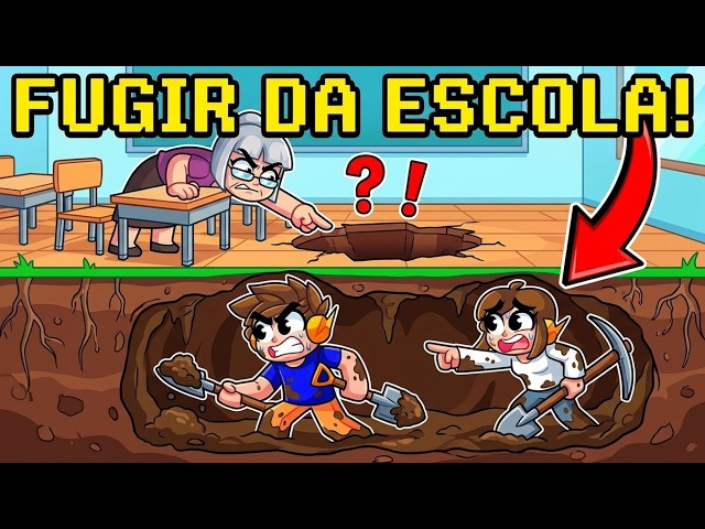CAVEI UM BURACO PRA FUGIR DA ESCOLA no ROBLOX!