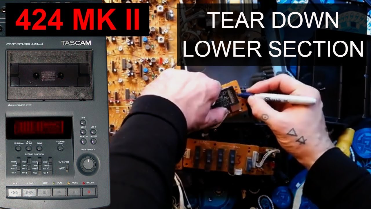 Tascam Portastudio 424 Mk II | tear down lower section - YouTube