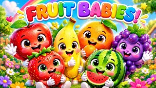 Learn 20 Fruit Names with Cute Fruit Kids 🍎🍌🍓 | Fun Learning for Kids