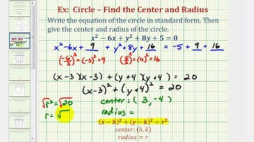 Ex 1: Write General Equation of a Circle in Standard Form