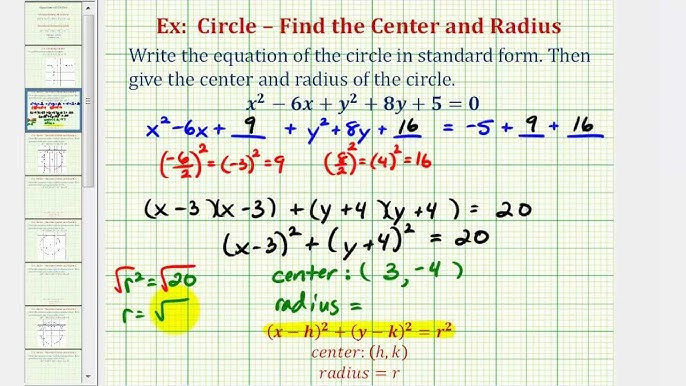 Ex 1 Write General Equation Of A Circle In Standard Form Youtube Ex 1 Write General Equation Of A Circle In Standard Form Youtube