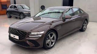 [4K] 2025 GENESIS G80 F/L Sport Package 'Brooklyn Brown / Vanilla Beige Twotone” Walkaround Review