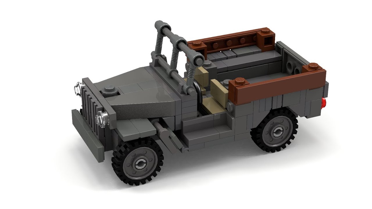 US Jeep Dodge WC 51 aus LEGO® Steinen. Leichter WW2 Truck der US Armee