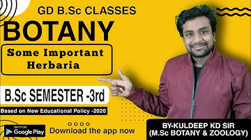 Important Herbaria  | Botany 3rd Semester | B.Sc 2nd Year| by K.D. Sir