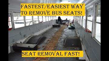 Fastest and Easiest Way To Remove School Bus Seats! DIY
