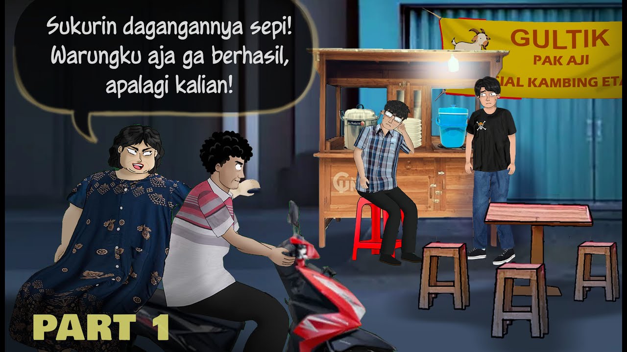 PEDAGANG IRI 1 – Paling Hepi Lihat Pedagang Lain Sepi | Kartun Animasi Drama