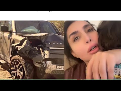 الفنانه شيماء علي تتعرض لحادث سير مروع هي واولادها