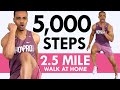 5000 Steps at Home Workout | Knee Friendly Fast Walking Workout for Weight Loss (NO JUMPING)