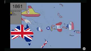 Oceania : timeline national flags 1780-2019