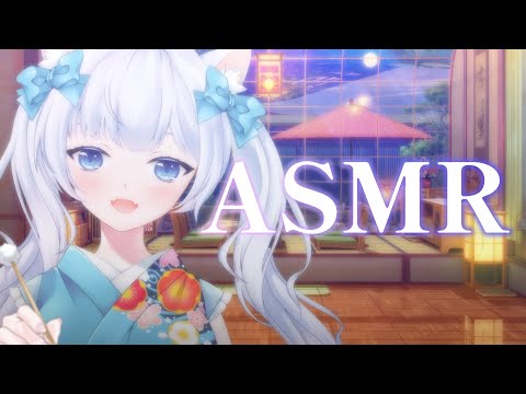 初見さん大歓迎【ASMR🐾3DIO】冒頭30分は録音済み心音♡指かき、耳かき、綿棒、もふもふしっぽで睡眠導入【CAT🐾VTuber】To Help Your Sleep♡ear-cleaning