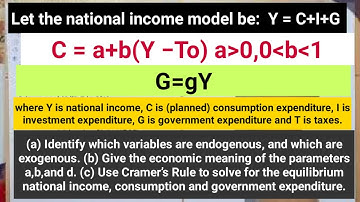 Solving income model using Creamer