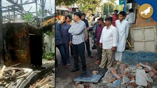 Hyderabad: GHMC demolition drive at Chanchalguda, MBT leader protest