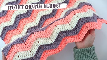 How To Crochet Chevron Stitch / Easy Baby Blanket