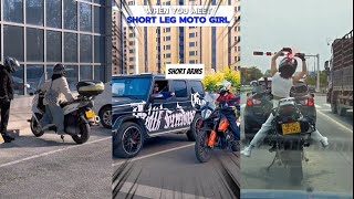 When you meet short leg moto girl 😅😂🥰 #viral #funny #motovlog #trending #top #motorcycle #cute #bike