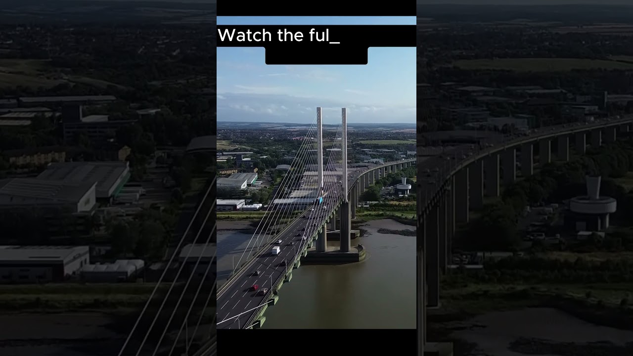 Queen Elizabeth 2 bridge Dartford crossing with DJI mini3drone 4K footage  #shorts t #djimini3 #dji